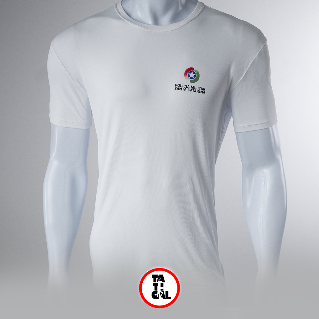 Camiseta PMSC Branca Unissex Tatical